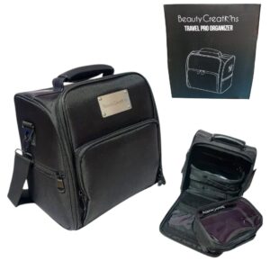 Beauty Creations Travel Pro Organizer 🧳 - Maleta Profesional de Maquillaje, Estuche de Cosméticos, Organizador de Viaje y Portátil con Correa.