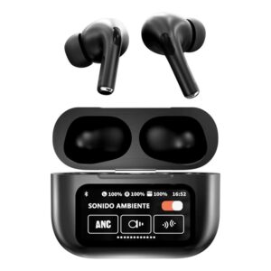 Audífonos Inalámbricos Pro con Cancelación de Ruido (ANC) y Pantalla LED 🎧 - Bluetooth 5.3, Control Táctil, Batería de Larga Duración.